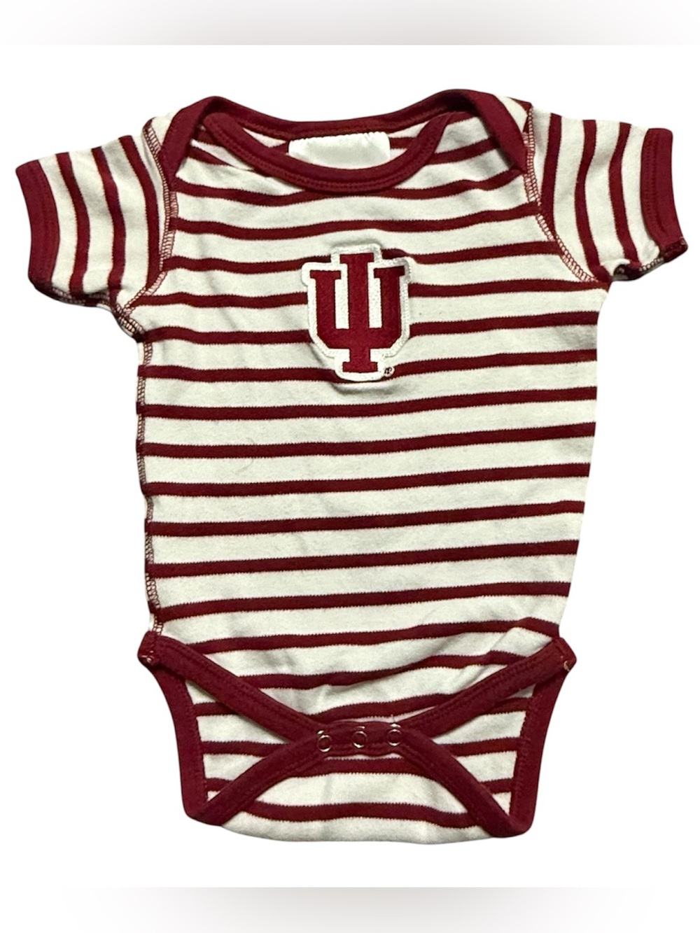 Indiana Hoosiers Baby Bodysuit 6M Cream Crimson IU Two Feet Ahead